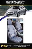 Plusoto Hyundai Accentuyumlu Vera Serisi Füme Oto Koltuk Kılıfı 5Li Takım Set M-351