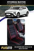 Plusoto Hyundai Bayon Uyumlu Vera Serisi Siyah Kırmızı Oto Koltuk Kılıfı 5Li Takım Set M-359