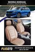 Plusoto Skoda Kodiaq Uyumlu Vera Serisi Bej Oto Koltuk Kılıfı 5Li Takım Set M-908