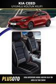 Plusoto Kia Ceed Uyumlu Vera Serisi Siyah Beyaz Oto Koltuk Kılıfı 5Li Takım Set M-460