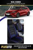 Plusoto Kia Ceed Uyumlu Vera Serisi Siyah Mavi Oto Koltuk Kılıfı 5Li Takım Set M-462