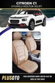 Plusoto Citroen C1 Uyumlu Vera Serisi Bej Oto Koltuk Kılıfı 5Li Takım Set M-38