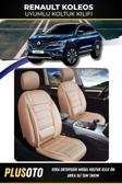 Plusoto Renault Koleos Uyumlu Vera Serisi Bej Oto Koltuk Kılıfı 5Li Takım Set M-800