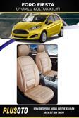 Plusoto Ford Fiesta Uyumlu Vera Serisi Bej Oto Koltuk Kılıfı 5Li Takım Set M-266