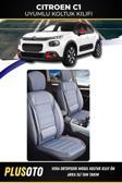 Plusoto Citroen C1Uyumlu Vera Serisi Füme Oto Koltuk Kılıfı 5Li Takım Set M-39