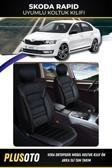 Plusoto Skoda Rapid Uyumlu Vera Serisi Siyah Oto Koltuk Kılıfı 5Li Takım Set M-925