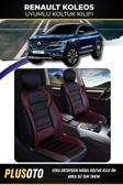 Plusoto Renault Koleos Uyumlu Vera Serisi Siyah Kırmızı Oto Koltuk Kılıfı 5Li Takım Set M-803