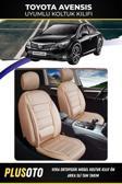 Plusoto Toyota Avensis Uyumlu Vera Serisi Bej Oto Koltuk Kılıfı 5Li Takım Set M-992
