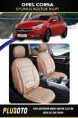 Plusoto Opel Corsa Uyumlu Vera Serisi Bej Oto Koltuk Kılıfı 5Li Takım Set M-590