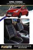 Plusoto Opel Corsa Uyumlu Vera Serisi Siyah Beyaz Oto Koltuk Kılıfı 5Li Takım Set M-592