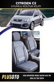 Plusoto Citroen C2 Uyumlu Vera Serisi Füme Oto Koltuk Kılıfı 5Li Takım Set M-45