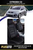 Plusoto Citroen C2 Uyumlu Vera Serisi Siyah Oto Koltuk Kılıfı 5Li Takım Set M-49