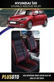 Plusoto Hyundai İ20 Uyumlu Vera Serisi Siyah Kırmızı Oto Koltuk Kılıfı 5Li Takım Set M-383