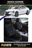 Plusoto Skoda Superb Uyumlu Vera Serisi Siyah Oto Koltuk Kılıfı 5Li Takım Set M-937