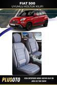 Plusoto Fiat 500 Ailesiuyumlu Vera Serisi Füme Oto Koltuk Kılıfı 5Li Takım Set M-171