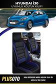 Plusoto Hyundai İ30 Uyumlu Vera Serisi Siyah Mavi Oto Koltuk Kılıfı 5Li Takım Set M-390