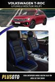Plusoto Volkswagen T-Roc Uyumlu Vera Serisi Siyah Mavi Oto Koltuk Kılıfı 5Li Takım Set M-1098