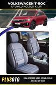 Plusoto Volkswagen T-Rocuyumlu Vera Serisi Füme Oto Koltuk Kılıfı 5Li Takım Set M-1095