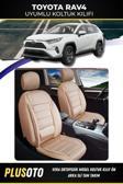Plusoto Toyota Rav4 Uyumlu Vera Serisi Bej Oto Koltuk Kılıfı 5Li Takım Set M-1022