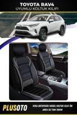 Plusoto Toyota Rav4 Uyumlu Vera Serisi Siyah Beyaz Oto Koltuk Kılıfı 5Li Takım Set M-1024