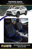 Plusoto Toyota Rav4 Uyumlu Vera Serisi Siyah Mavi Oto Koltuk Kılıfı 5Li Takım Set M-1026