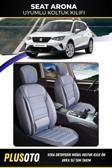 Plusoto Seat Arona Uyumlu Vera Serisi Füme Oto Koltuk Kılıfı 5Li Takım Set M-837