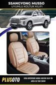 Plusoto Ssangyong Musso Uyumlu Vera Serisi Bej Oto Koltuk Kılıfı 5Li Takım Set M-962