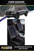Plusoto Ford Ranger Uyumlu Vera Serisi Siyah Beyaz Oto Koltuk Kılıfı 5Li Takım Set M-304