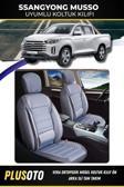 Plusoto Ssangyong Mussouyumlu Vera Serisi Füme Oto Koltuk Kılıfı 5Li Takım Set M-963