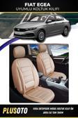 Plusoto Fiat Egea Uyumlu Vera Serisi Bej Oto Koltuk Kılıfı 5Li Takım Set M-200