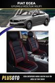 Plusoto Fiat Egea Uyumlu Vera Serisi Siyah Kırmızı Oto Koltuk Kılıfı 5Li Takım Set M-203