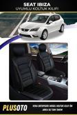 Plusoto Seat İbiza Uyumlu Vera Serisi Siyah Oto Koltuk Kılıfı 5Li Takım Set M-865
