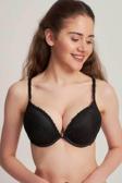 Le Jardin 7005 Siyah 2 Beden Büyüten Büyük Gösteren Destekli Dolgulu Dantelli Soft Cup Sütyen Siyah 80