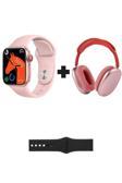 Gomarkt Watch 8 Series Akıllı Saat + P9 Bluetoothlu Kulaküstü Kulaklık İkili Paket Ekstra Kordon Hediyeli