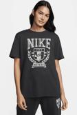 Nike Sportswear Fleece Boyfriend Short Sleeve Pamuklu Bol Kesim Kadın Tişört Antrasit