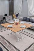 Sehpam Akıllı Akıllı Sehpa Home Üst Tabla Mdf EfesÇam Alt Mekanizma Beyaz Renk