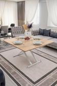 Sehpam Akıllı Akıllı Sehpa Home Üst Tabla Mdf VeliMeşe Alt Mekanizma Beyaz Renk