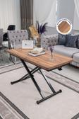 Sehpam Akıllı Akıllı Sehpa Home Üst Tabla Mdf Urartu Oval Köşe Alt Siyah Renk