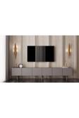 Enwood CAPELLA  Mdf 6 Kapaklı Ahşap Ayaklı (120 CM X 2 ADET) 240 Cm Tv Ünitesi