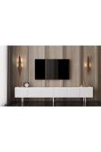 Enwood Mdf 6 Kapaklı Ahşap Ayaklı (120 CM X 2 ADET) 240 Cm Tv Ünitesi