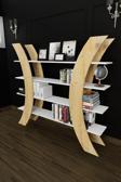 Mirobi Renyu X Dekoratif Geniş Kitaplık Rivoli Beyaz Modern Tasarım