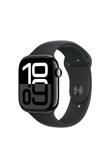 Apple Watch Series 10 GPS 46mm Simsiyah Alüminyum Kasa ve Siyah Spor Kordon Akıllı Saat M-L (Apple Türkiye Garantili)