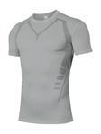 Ghassy Co. Erkek Ultra Esnek Koşu Egzersiz Hızlı Kuruma Nefes Alabilen Kısa Kollu Spor T-shirt