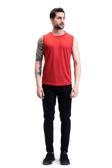 Ghassy Co. Erkek Nem Emici Hızlı Kuruma Atletik Teknik Performans Sporcu Sıfır Kol T-shirt GYM 108