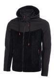 Ghassy Co.Erkek Çıkarılabilir Kapüşonlu Softshell/Polar Garnili Spor Ceket