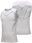 Ghassy Co. Erkek Fitness Hızlı Kuruma Nefes Alabilen Çapraz Daraltma Tipi Kolsuz Spor T-shirt 