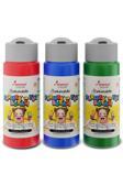 Red Rose Kırmızı-Mavi-Yeşil Parmak Boyası 3'Lü Set 3X60Ml Yıkanabilir, Toksik İçermez, Çocuk Okul Kreş İçin