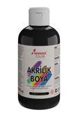Red Rose Siyah Akrilik Boya 250Gr Sanatsal, Dekoratif, Hobi Amaçlı, Canlı Renkler