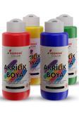 Red Rose Ana Renkler Akrilik Boya Seti, 4'Lü Set 4X120Ml Dekoratif Hobi Amaçlı Sanatsal Canlı Renkler