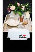 Plt Design 6'Lı Bi Kahve Desenli Linen Keten Kahve Yanı Kokteyl Sunum Peçetesi